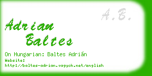 adrian baltes business card